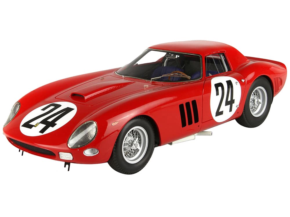 Ferrari 250 GTO 24 Lucien Bianchi - "Beurlys" (Jean Blaton) "24 Hours of Le Mans" (1964) with DISPLAY CASE Limited Edition to 250 pieces Worldwide 1/