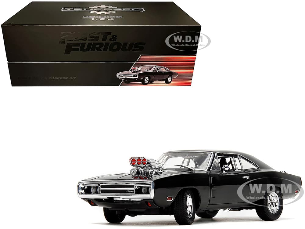 Doms Dodge Charger R/T Black "Fast &amp; Furious" (2009) Movie "TrueSpec" Series 1/24 Diecast Model Car by Jada