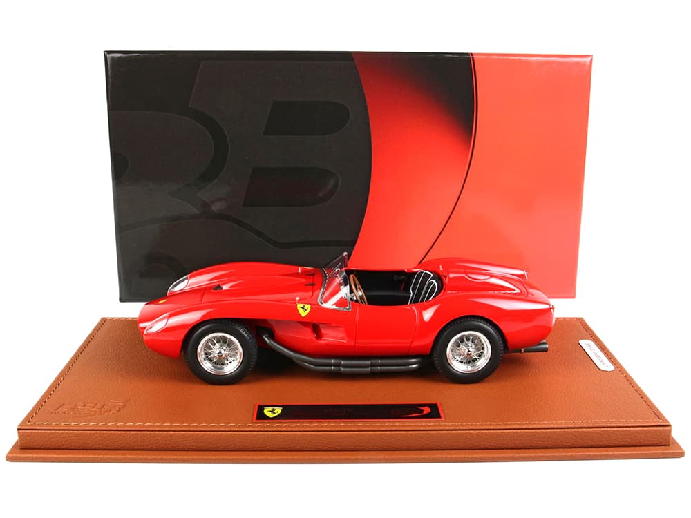1957 Ferrari 250 Testarossa Red "Concept 18" with DISPLAY CASE Series Limited Edition to 450 pieces Worldwide 1/18 Model Car by BBR