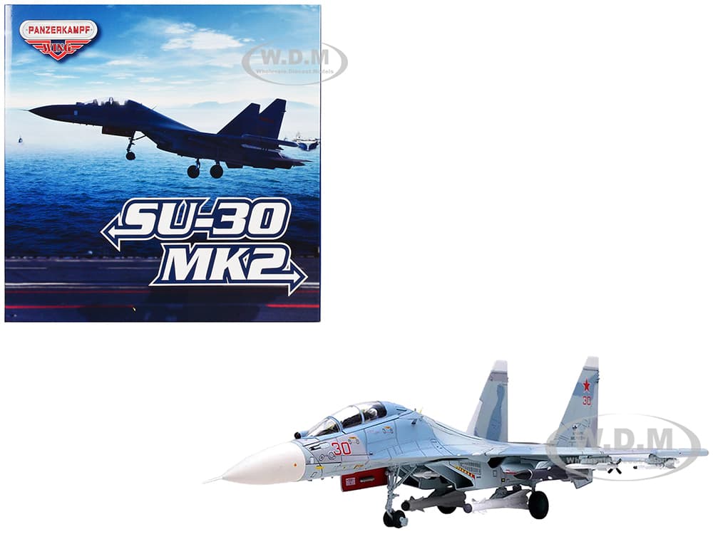 Sukhoi Su-30M2 Flanker-C Fighter Aircraft 30 "Russian Air Force" "Wing" Series 1/72 Diecast Model by Panzerkampf
