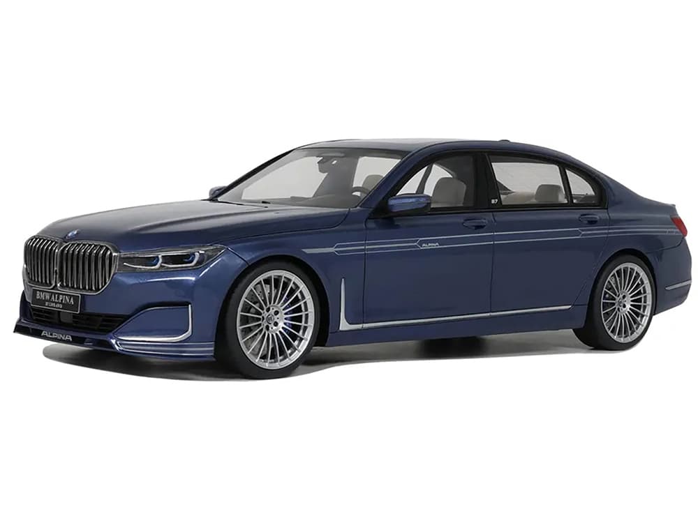 2022 BMW Alpina B7 Blue Metallic 1/18 Model Car by GT Spirit
