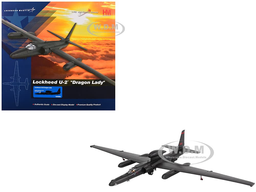 Lockheed U-2S Dragon Lady Aircraft "80-1083 99th ERS 9th RW RAF Fairford" (2021) United States Air Force "Air Power Series" 1/72 Diecast Model by Hob