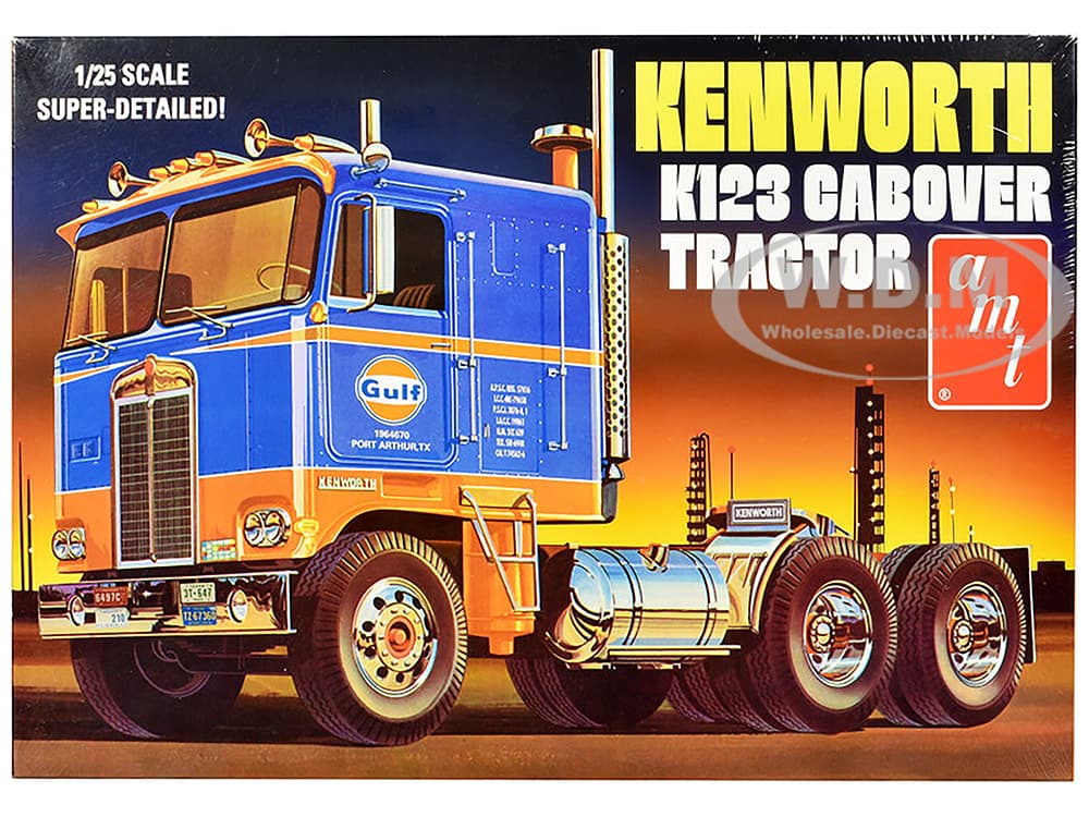 Skill 3 Model Kit Kenworth K-123 Cabover Truck Tractor "Gulf Oil" 1/25 Scale Model by AMT