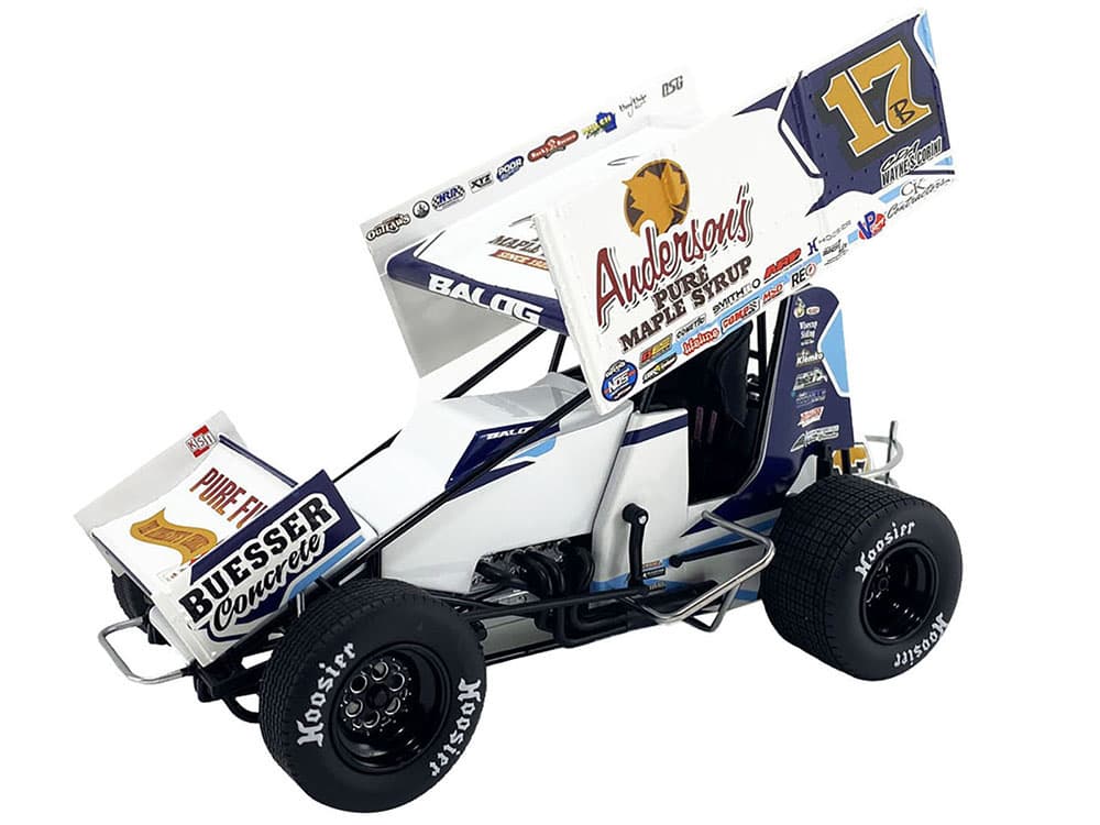 Winged Sprint Car 17B Bill Balog "Andersons Pure Maple Syrup" B Squared Motorsports "World of Outlaws" (2024) 1/18 Diecast Model Car by ACME