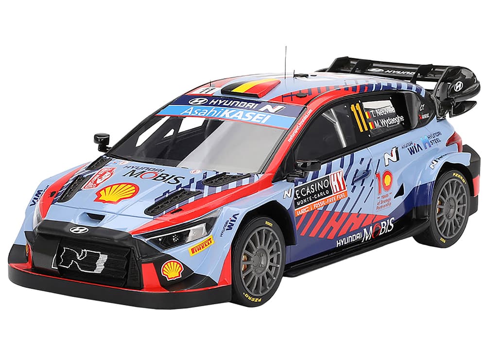 Hyundai i20 N Rally1 Hybrid 11 Thierry Neuville - Martijn Wydaeghe "Hyundai Shell Mobis WRT"  Winner WRC "Monte Carlo Rally" (2024) 1/18 Model Car by