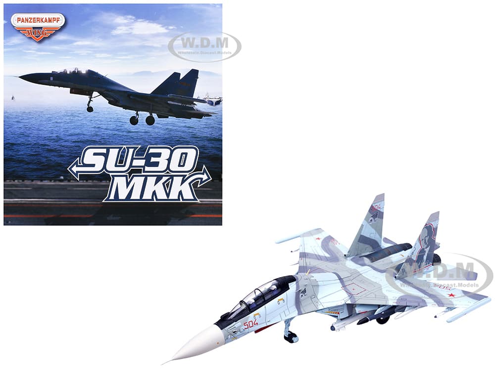 Sukhoi Su-30MKK Flanker-G Fighter Aircraft 504 "Russian Air Force" "Wing" Series 1/72 Diecast Model by Panzerkampf