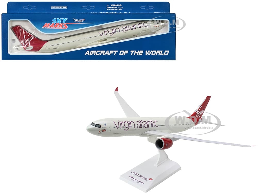 Airbus A330-900 Commercial Aircraft "Virgin Atlantic" (G-VJAZ) Gray with Red Tail (Snap-Fit) 1/200 Plastic Model by Skymarks