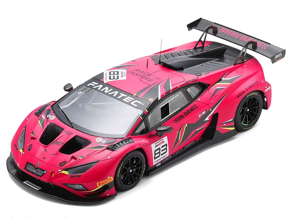 Lamborghini Huracan GT3 Evo2 83 Sarah Bovy - Rahel Frey - Michelle Gatting - Doriane Pin "Iron Dames" "24 Hours of Spa" (2023) with Acrylic Display C