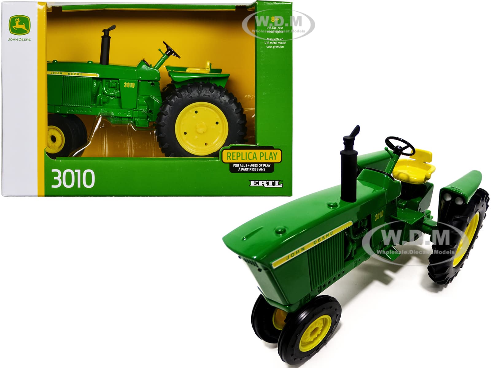 John Deere 3010 Tractor Green "Replica Play" Series 1/16 Diecast Model by ERTL TOMY