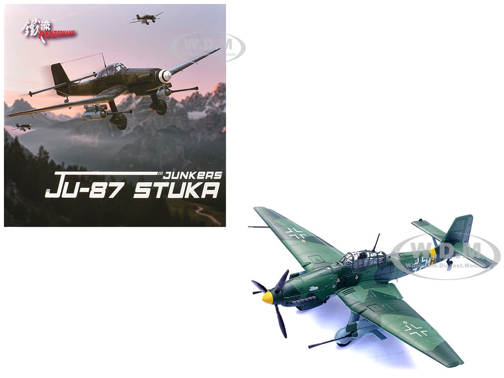 Junkers Ju 87G1 Stuka Bomber Aircraft "10.(Pz)/SG 2 Immelmann GSMH Dubno Ukraine" (1944) German Luftwaffe "Wing" Series 1/72 Diecast Model by Panzerk