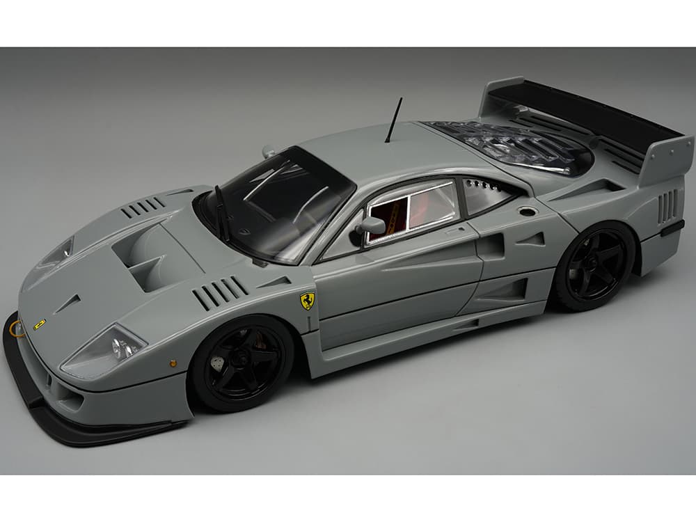 Ferrari F40 LM Grigio Medio Gray with Black Wheels "Press Version" (1996) "Mythos Series" Limited Edition to 90 pieces Worldwide 1/18 Model Car by Te