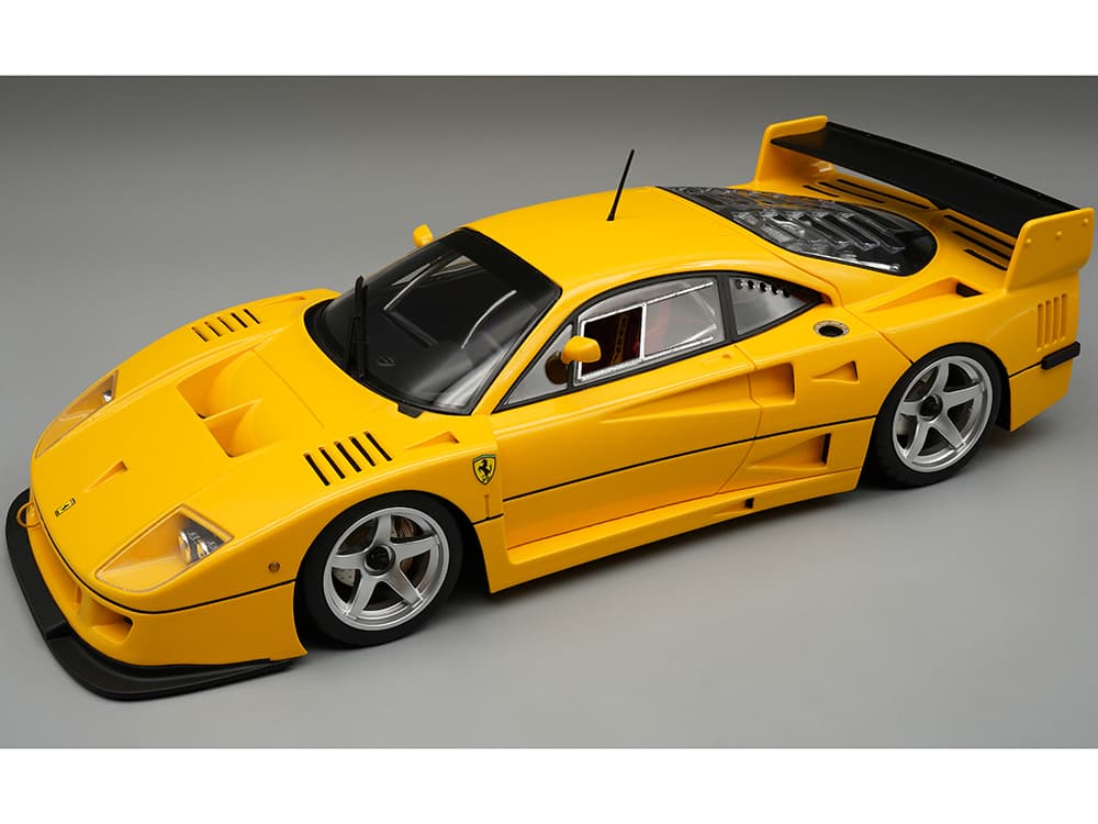 Ferrari F40 LM Modena Yellow with Silver 5 Spoke Rims "Press Version" (1996) "Mythos Series" Limited Edition to 55 pieces Worldwide 1/18 Model Car by