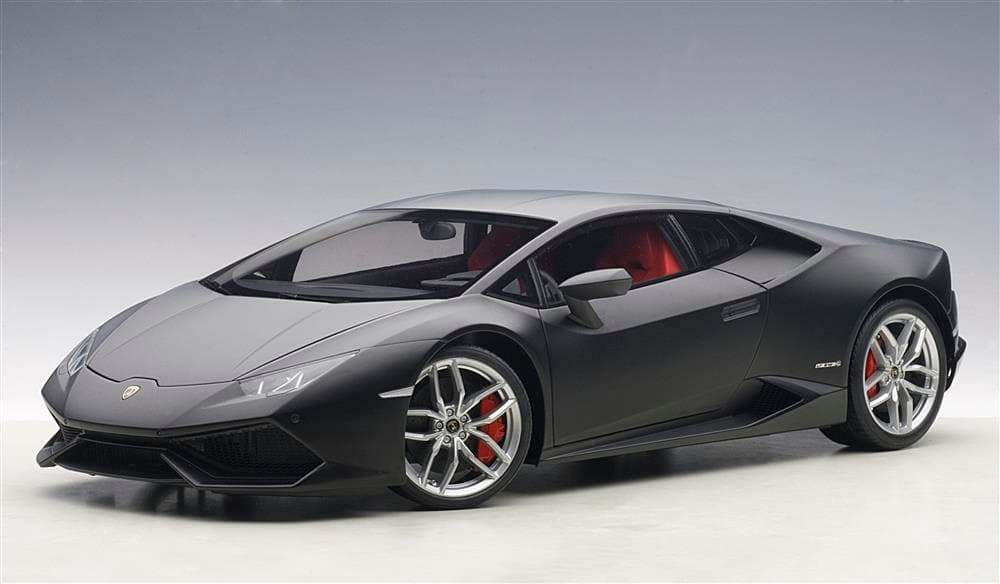 Lamborghini Huracan LP610-4 Nero Nemesis / Matt Black 1/12 Model Car by Autoart