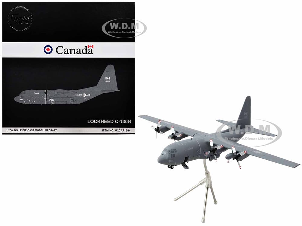 Lockheed C-130H Hercules Transport Aircraft "Royal Canadian Air Force" (130333) Gray "Gemini 200" Series 1/200 Diecast Model Airplane by GeminiJets