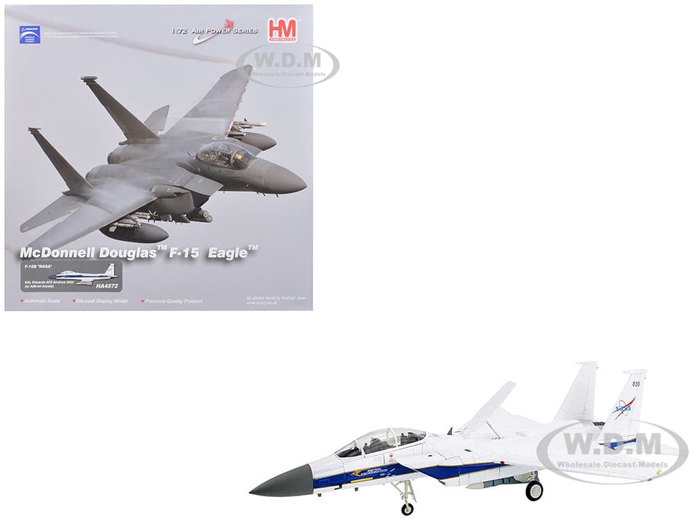 McDonnell Douglas F-15B Eagle Fighter Aircraft "Edwards AFB Airshow 2022 Armstrong Flight Research Center" NASA "Air Power Series" 1/72 Diecast Model