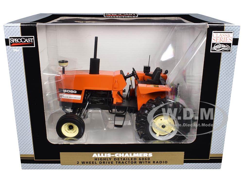 Allis Chalmers 6060 2WD Tractor with Radio Accessory Orange "Classic Series" 1/16 Diecast Model by SpecCast