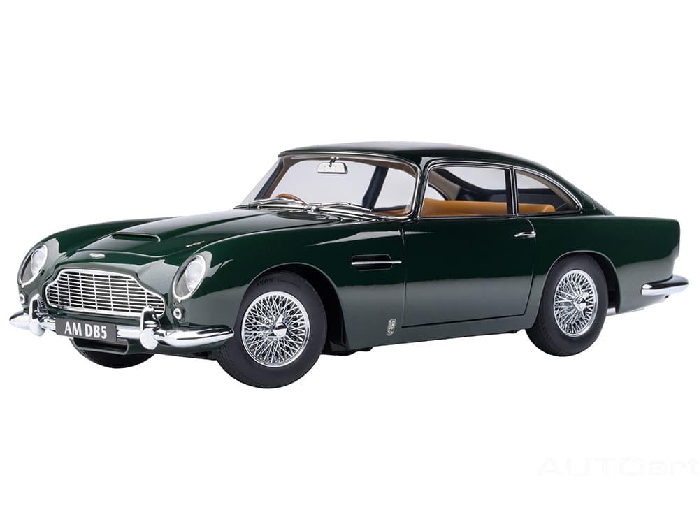 Aston Martin DB5 RHD (Right Hand Drive) British Racing Green 1/18 Model Car by Autoart