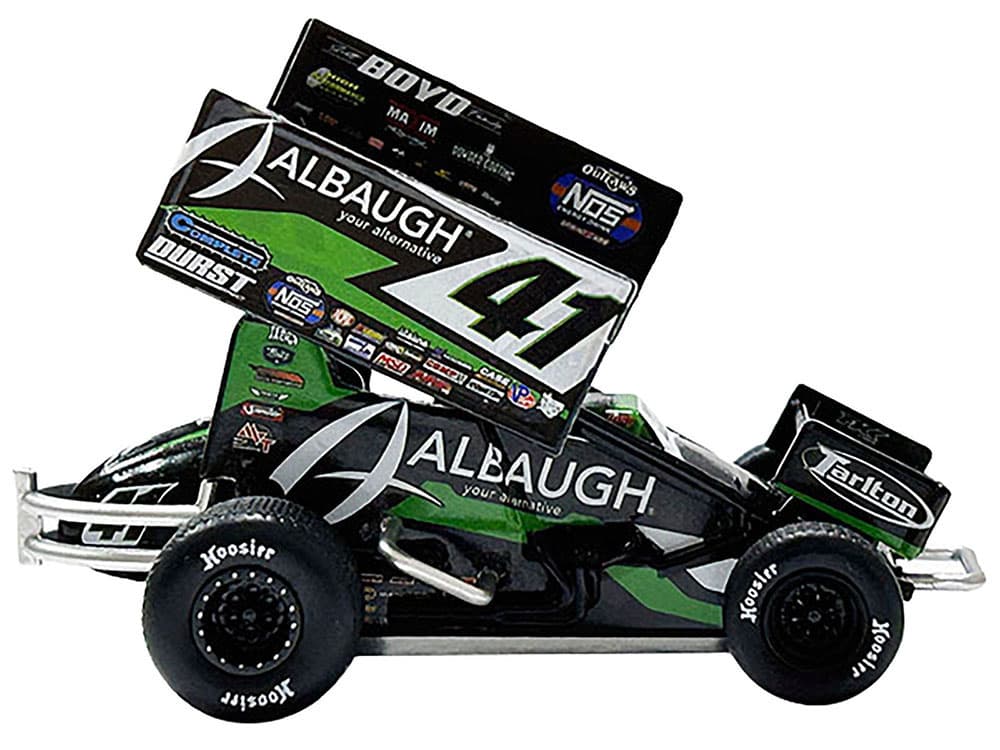 Winged Sprint Car 41 Carson Macedo "Albaugh" Jason Johnson Racing "World of Outlaws" (2024) 1/18 Diecast Model Car by ACME