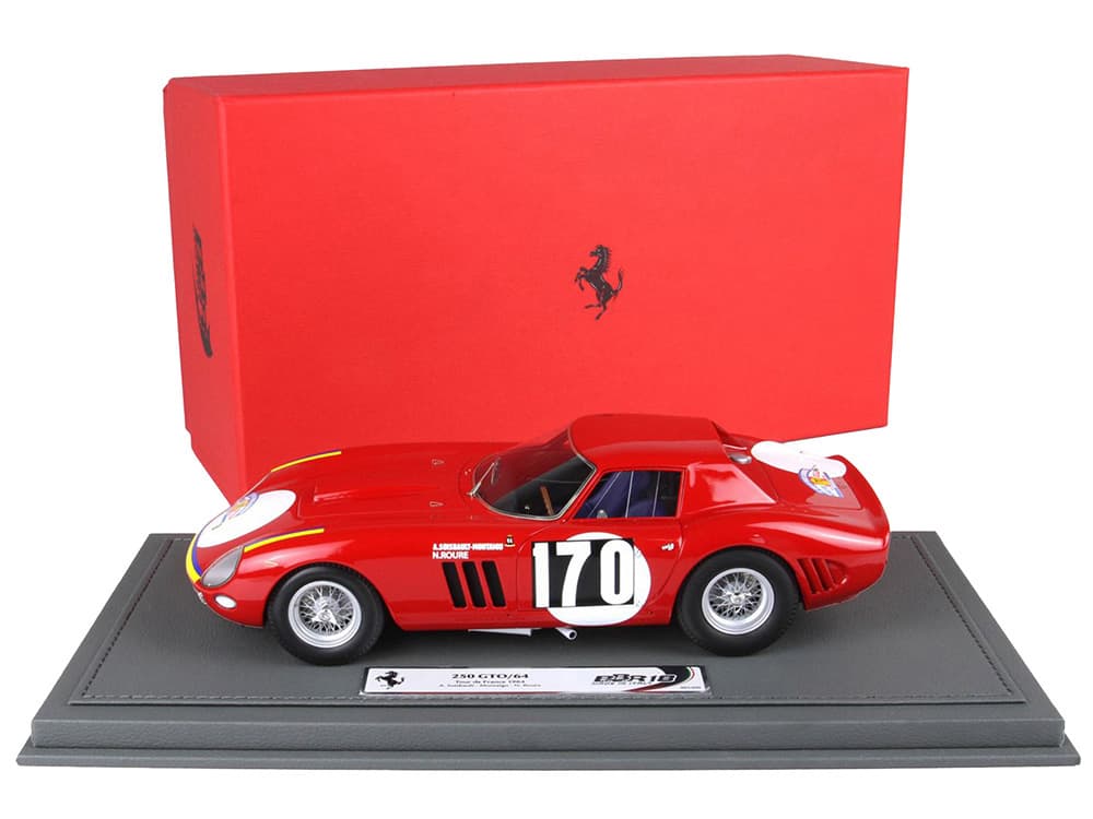 Ferrari 250 GTO 170 Annie Soisbault de Montaigu - Nicole Roure "Tour de France Automobile" (1964) with DISPLAY CASE Limited Edition to 200 pieces Wor