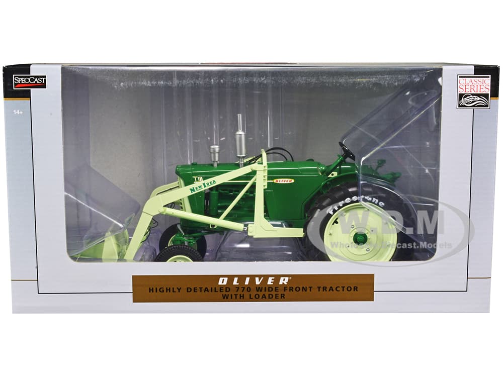 Oliver 770 Wide Front Tractor with Loader Green "Classic Series" 1/16 Diecast Model by SpecCast
