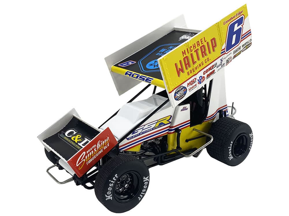 Winged Sprint Car 6 Bill Rose "Michael Waltrip Brewing Co." Glenn Styres Racing "World of Outlaws" (2024) 1/18 Diecast Model Car by ACME