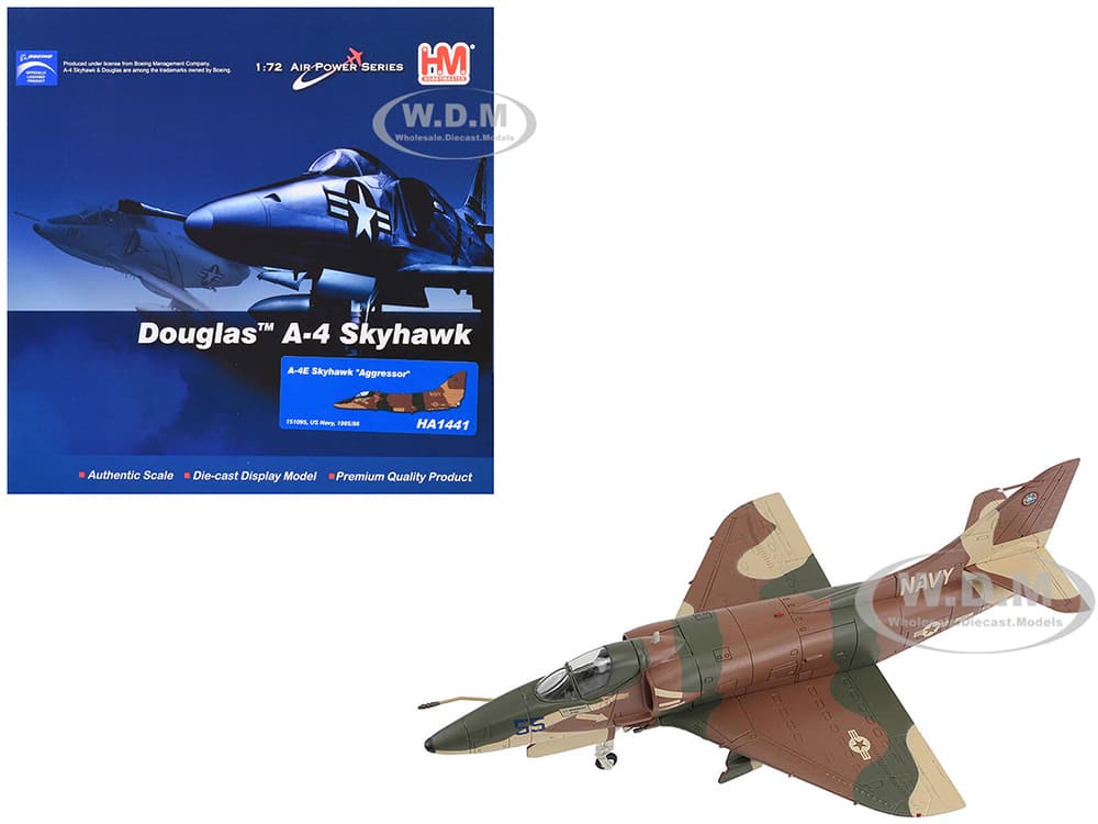 Douglas A-4E Skyhawk Aircraft "Aggressor 151095" (1985/6) United States Navy "Air Power Series" 1/72 Diecast Model by Hobby Master