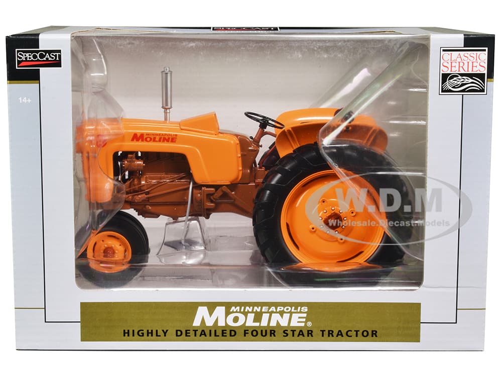 Minneapolis Moline Four Star Narrow Front Tractor Orange "Classic Series" 1/16 Diecast Model by SpecCast