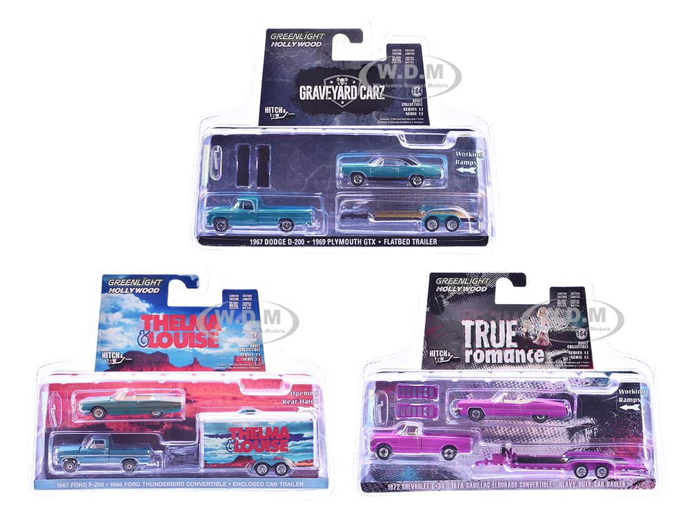 "Hollywood Hitch &amp; Tow" Series 13 Set of 3 pieces 1/64 Diecast Model Cars by Greenlight