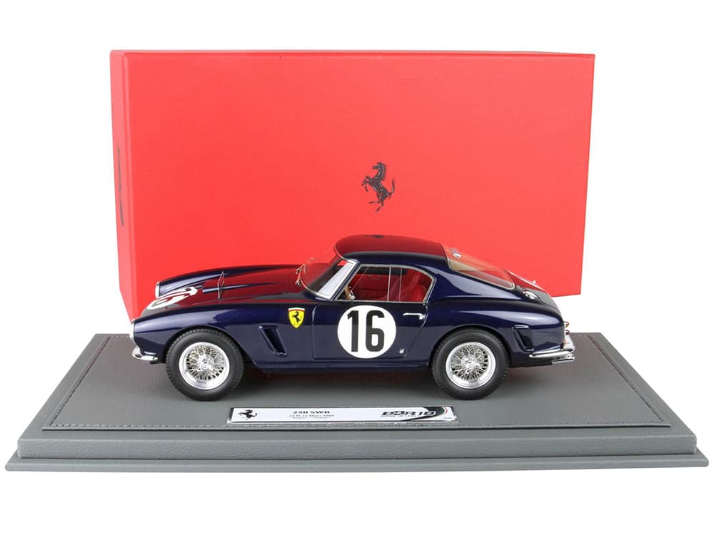 Ferrari 250 SWB 16 Fernand Tavano - "Loustel" (Pierre Dumay) Winner GT3.0 "24 Hours of Le Mans" (1960) with DISPLAY CASE Limited Edition to 99 pieces