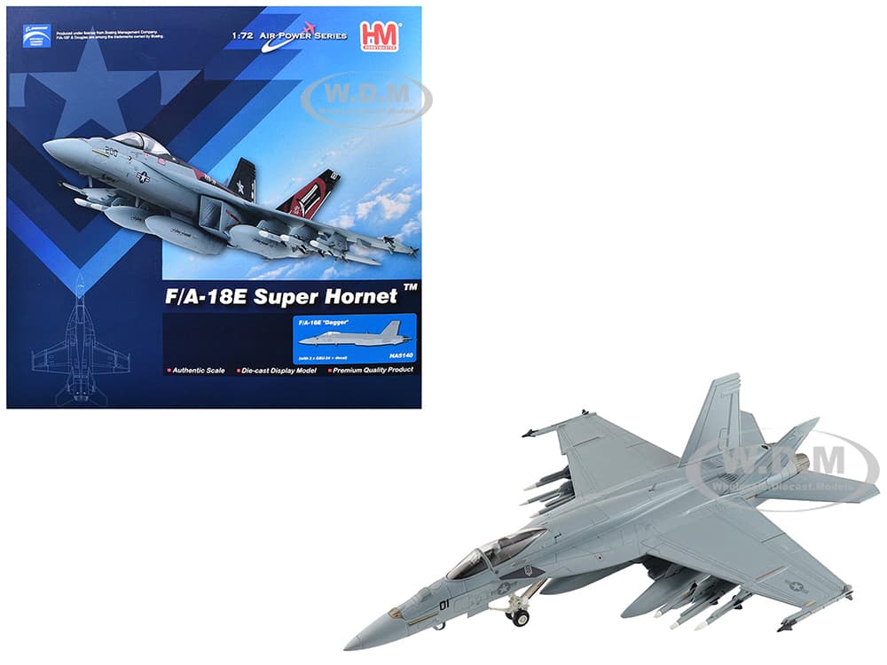 Boeing F/A-18E Super Hornet Fighter Aircraft "Dagger" United States Navy "Air Power Series" 1/72 Diecast Model by Hobby Master