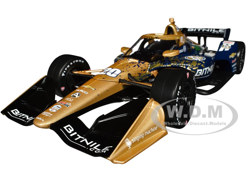 Dallara IndyCar 20 Conor Daly "Bitnile" Ed Carpenter Racing (Road Course Configuration) "NTT IndyCar Series" (2023) 1/18 Diecast Model Car by Greenli