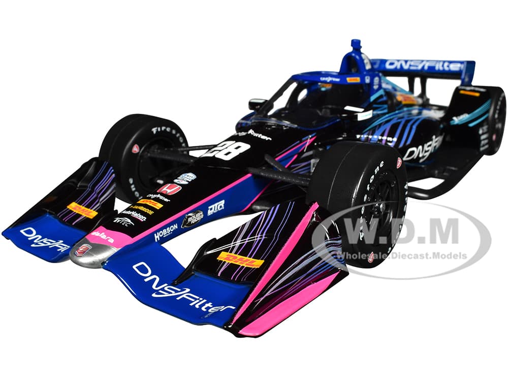 Dallara IndyCar 28 Romain Grosjean "DNSFilter" Andretti Autosport (Road Course Configuration) "NTT IndyCar Series" (2023) 1/18 Diecast Model Car by G