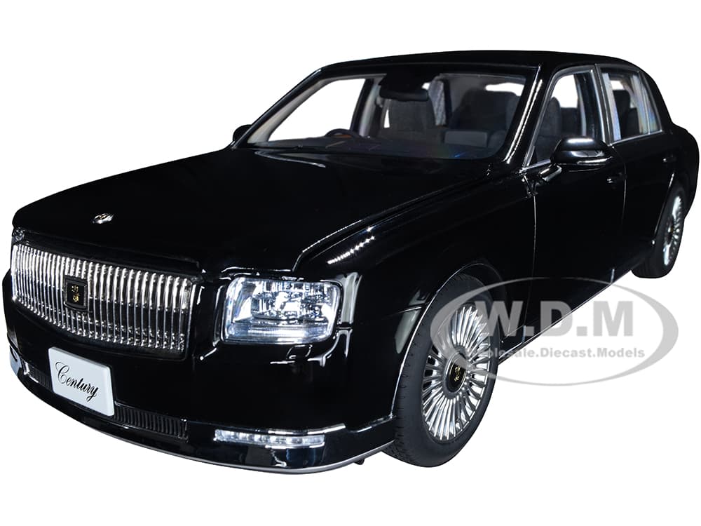 Toyota Century with Curtains RHD (Right Hand Drive) Black Special Edition 1/18 Model Car by Autoart