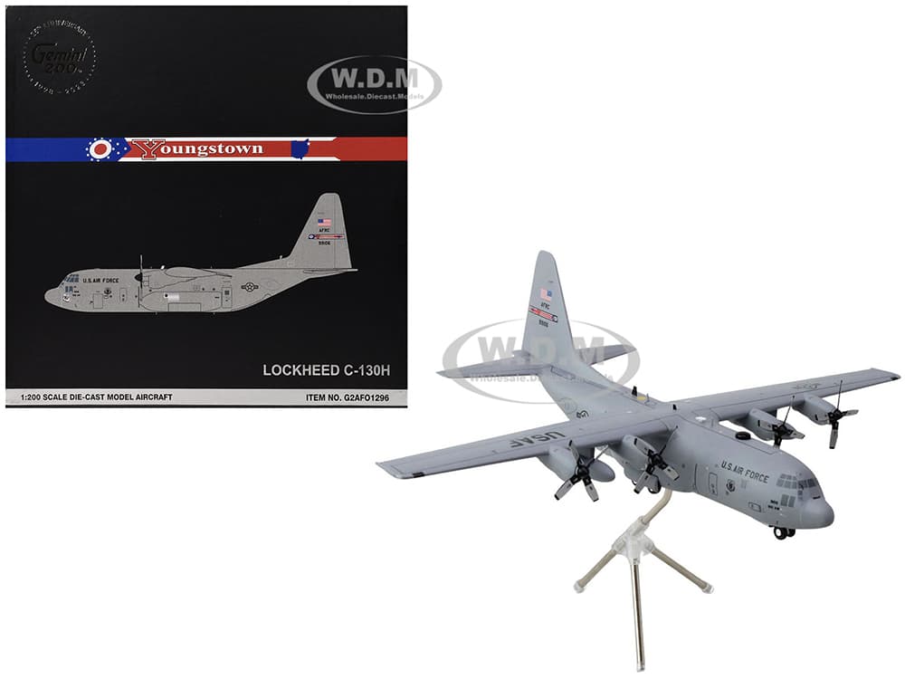 Lockheed C-130H Hercules Transport Aircraft "Youngstown Air Reserve Station" United States Air Force (89-9106) Gray "Gemini 200" Series 1/200 Diecast
