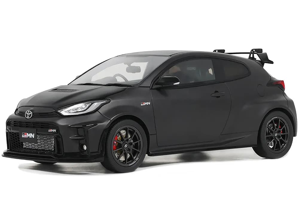 2022 Toyota Yaris GR RHD (Right Hand Drive) Matt Black Limited Edition to 1000 pieces Worldwide 1/18 Model Car by Otto Mobile