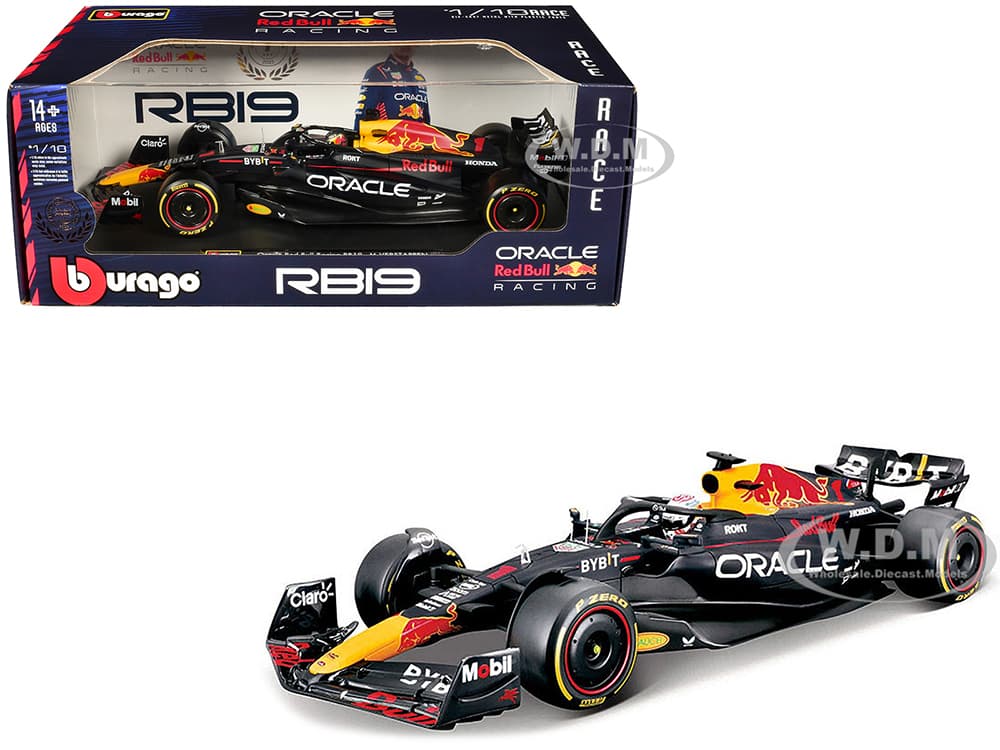 Red Bull Racing RB19 1 Max Verstappen "Oracle" Champion Formula One F1 World Championship (2023) "Race" Series 1/18 Diecast Model Car by Bburago