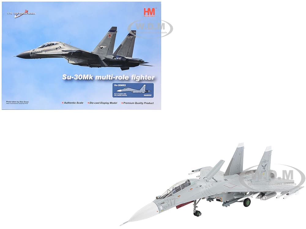 Sukhoi Su-30MK2 Flanker-G Fighter Aircraft "White 17 China" (2022) Peoples Liberation Army Naval Air Force (PLANAF) "Air Power Series" 1/72 Diecast M