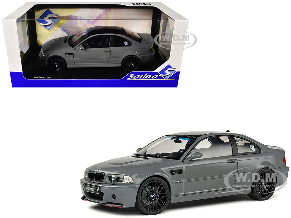 2000 BMW E46 M3 "Streetfighter" Nardo Gray with Black Top 1/18 Diecast Model Car by Solido