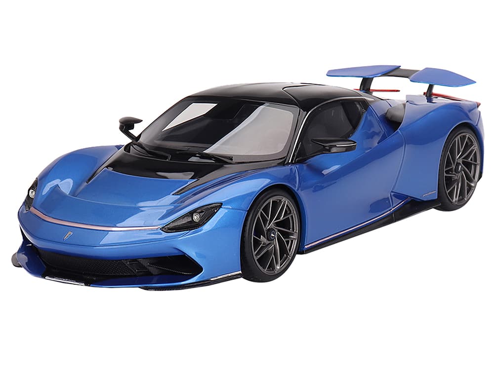2019 Automobili Pininfarina Battista Iconica Blue Metallic with Black Top "World Premiere" 1/18 Model Car by Top Speed