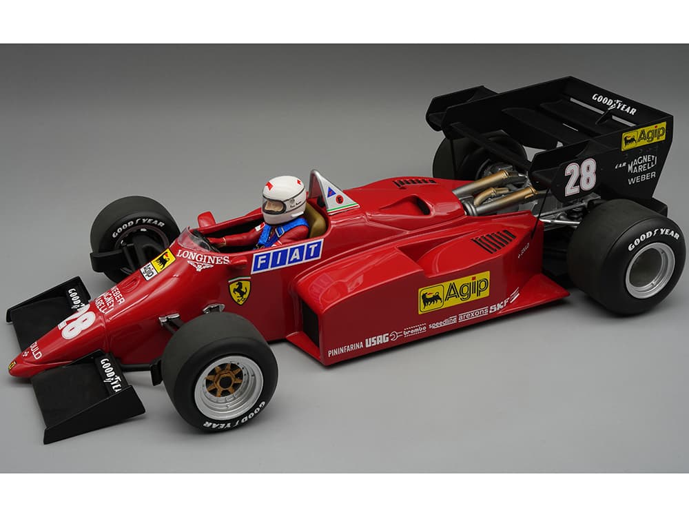 Ferrari 126 C4-M2 28 Rene Arnoux Formula One F1 "European GP" (1984) with Driver "Mythos Series" Limited Edition to 80 pieces Worldwide 1/18 Model Ca