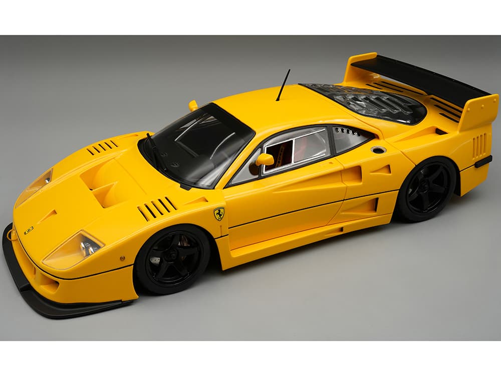 Ferrari F40 LM Modena Yellow with Black 5 Spoke Rims "Press Version" (1996) "Mythos Series" Limited Edition to 45 pieces Worldwide 1/18 Model Car by